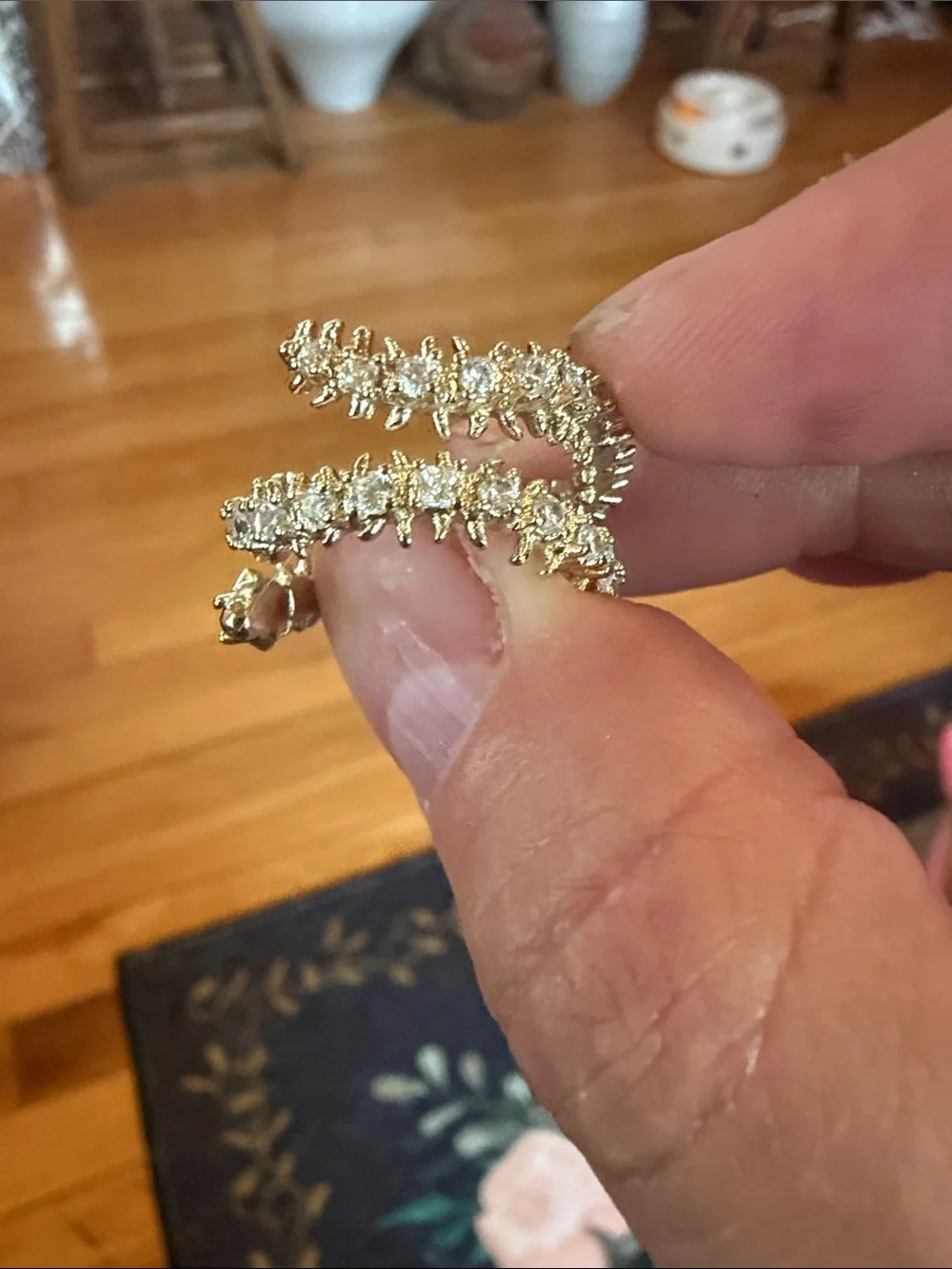 Kendra Scott Gold Pave Ring Size 8